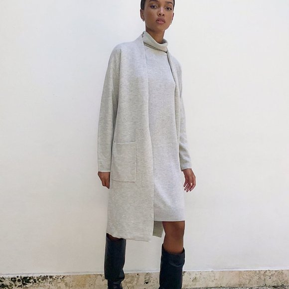 Aritzia Sweaters - Lance Cardigan Heather Light Grey/Espace Small